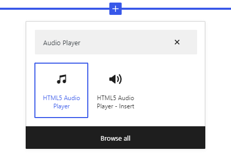 HTML5 Audio Player- Gutenberg Add Block