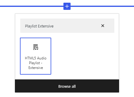 HTML5 Audio Player- Gutenberg Playlist Extensive Add Block