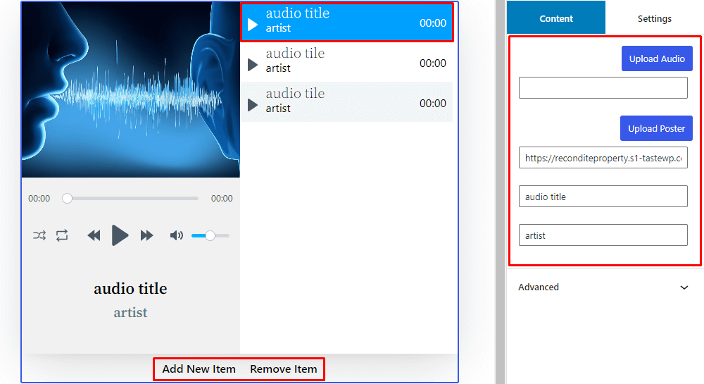 HTML5 Audio Player- Gutenberg Playlist Extensive Content