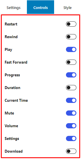 HTML5 Audio Player- Gutenberg Single Controls