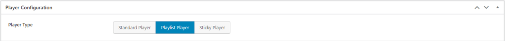 HTML5 Audio Player- ShortCode Playlist Type Select