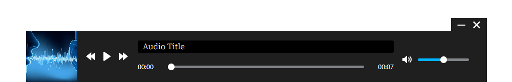 HTML5 Audio Player- ShortCode Sticky Fusion Preview