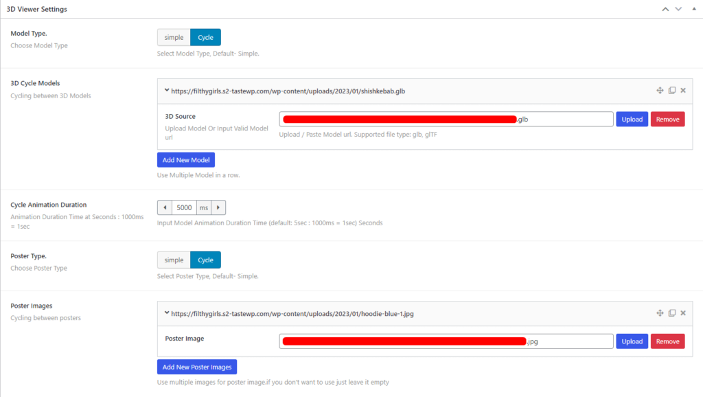 3D Viewer- ShortCode Source Cycle