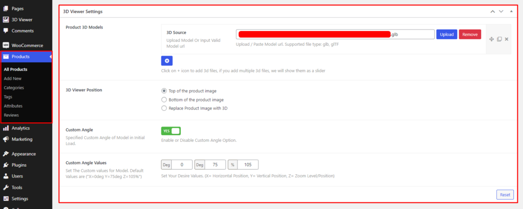 3D Viewer- WooCommerce Add Models