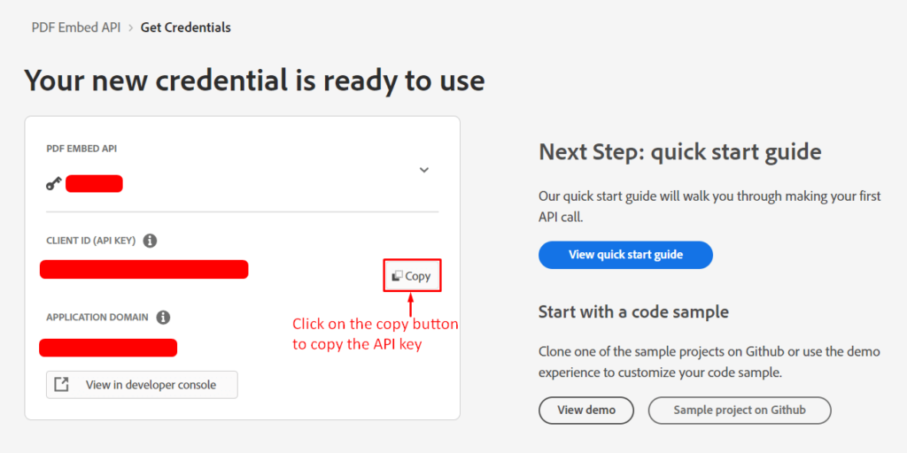 API- Adobe Copy API Key