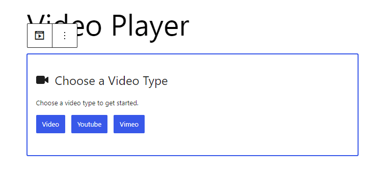 HTML5 Video Player- Gutenberg ShortCode Choose Video Type