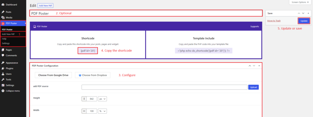 PDF Poster Classic Editor