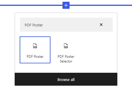 PDF Poster - Gutenberg Add Block