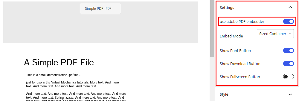 PDF Poster - Gutenberg Adobe Embedder