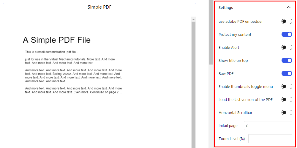 PDF Poster - Gutenberg Settings