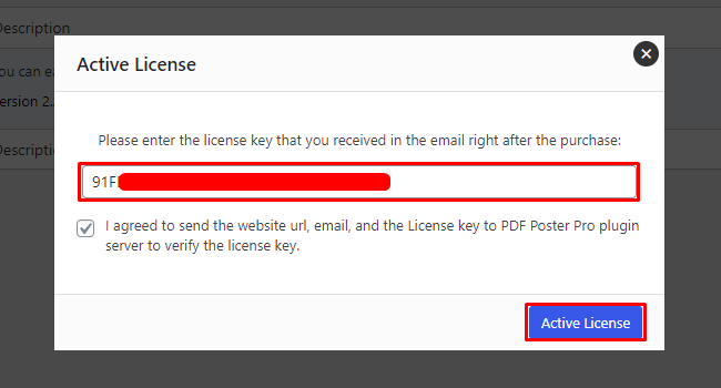 PDF Poster- Insert License Key