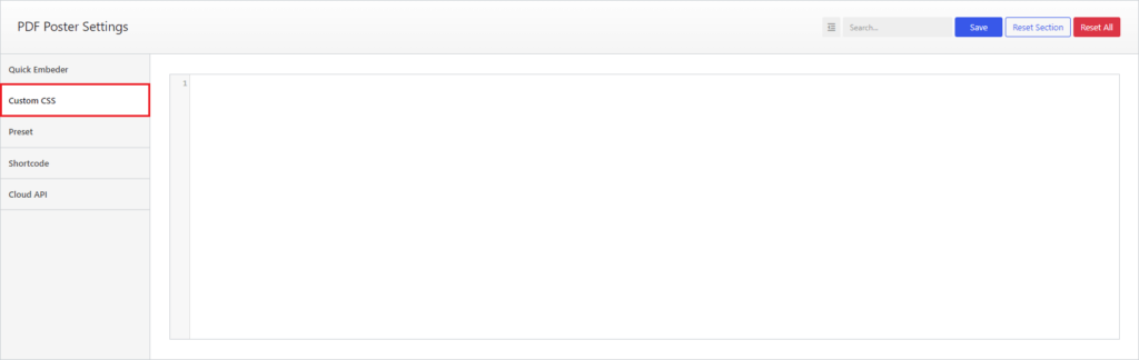 PDF Poster Custom CSS