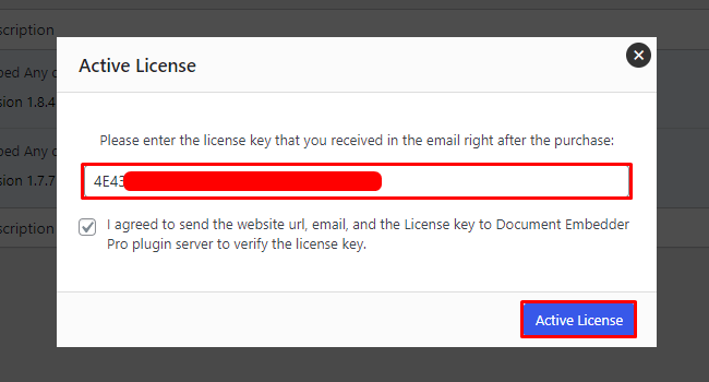 Document Embedder- Insert License