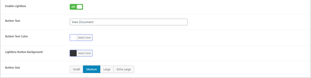 Document Embedder- LightBox Configuration