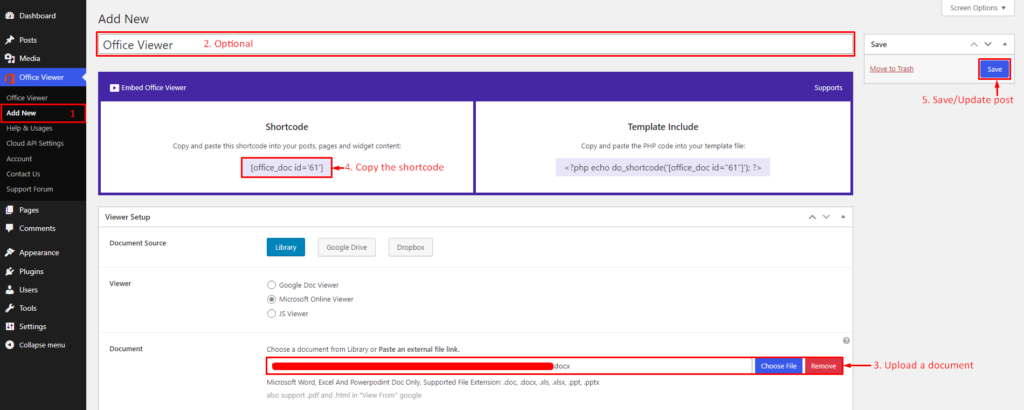 Document Viewer- Add New