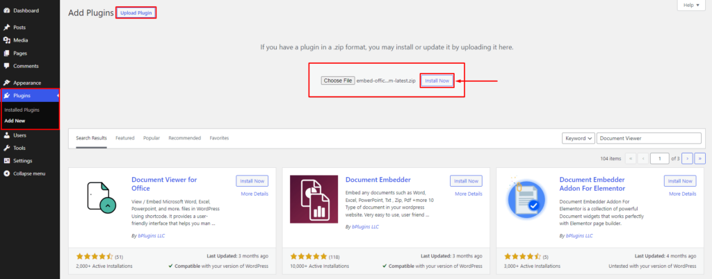 Document Viewer- Install by Upload