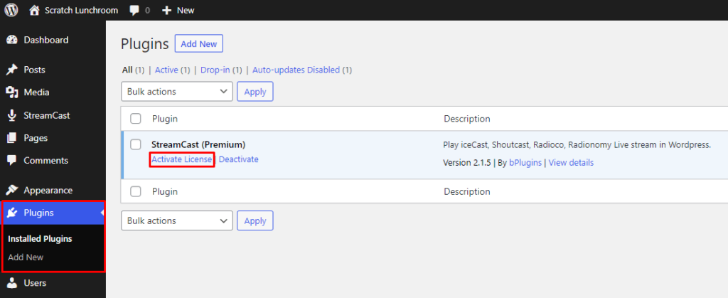 StreamCast- Activate License