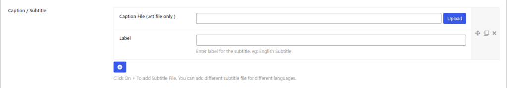 Super Video Player- Configure Caption