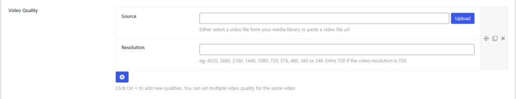 Super Video Player- Configure Quality