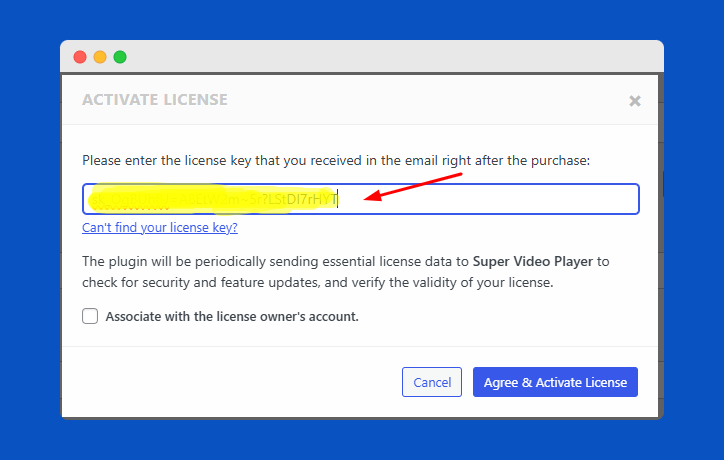 Super Video Player - Insert License