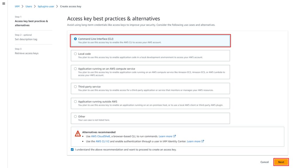 API- AWS Create Access Key 1