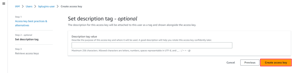 API- AWS Create Access Key 2