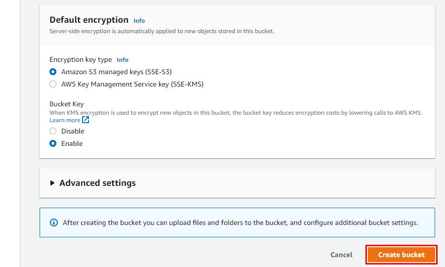 API- AWS Create Bucket