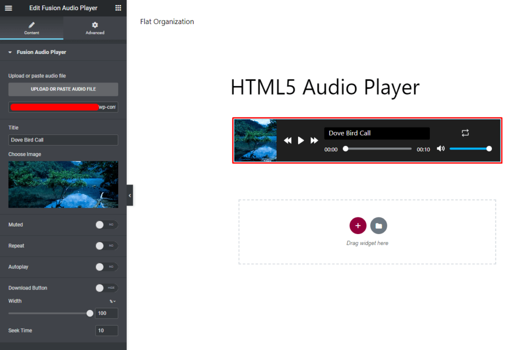 HTML5 Audio Player- Elementor Fusion Player