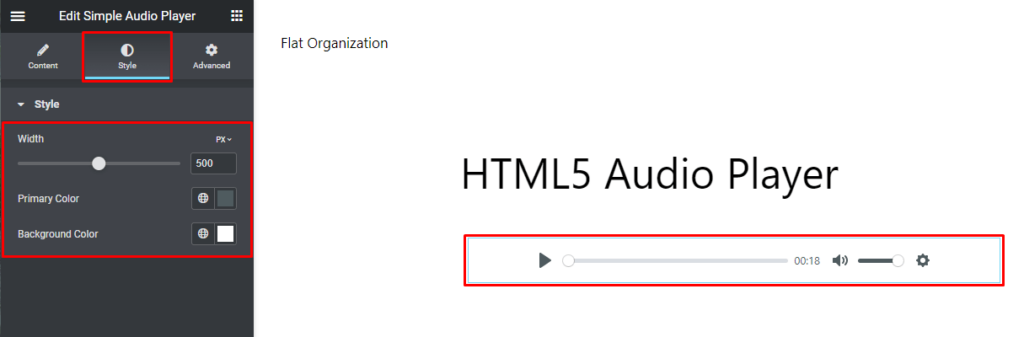 HTML5 Audio Player- Elementor Simple Player Styles