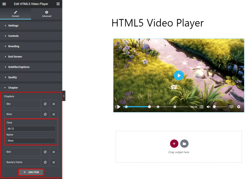 HTML5 Video Player- Elementor Chapter