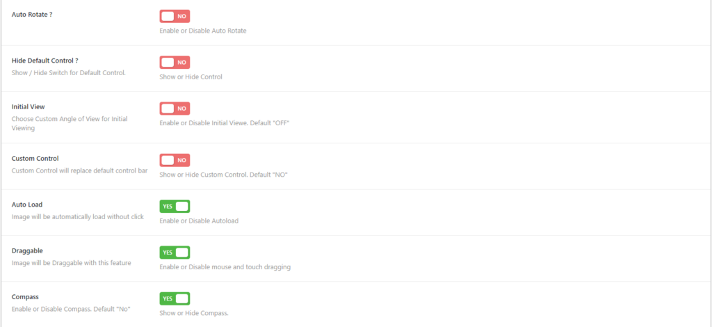 Panorama- Configure Image 360° Options