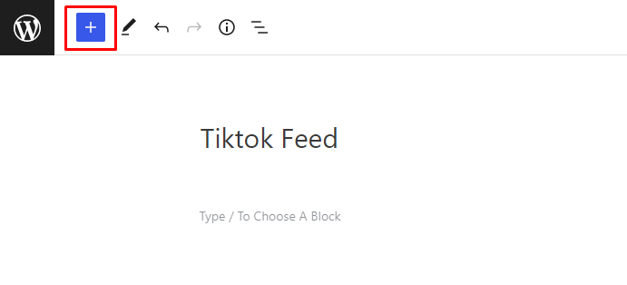 Tiktok-feed- Block Add Plus Icon