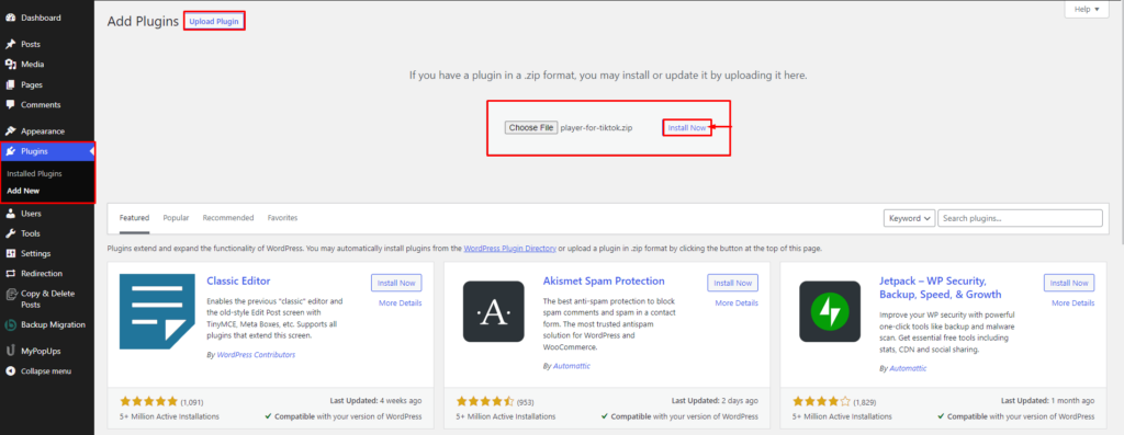 Tiktok-feed- Install By Upload