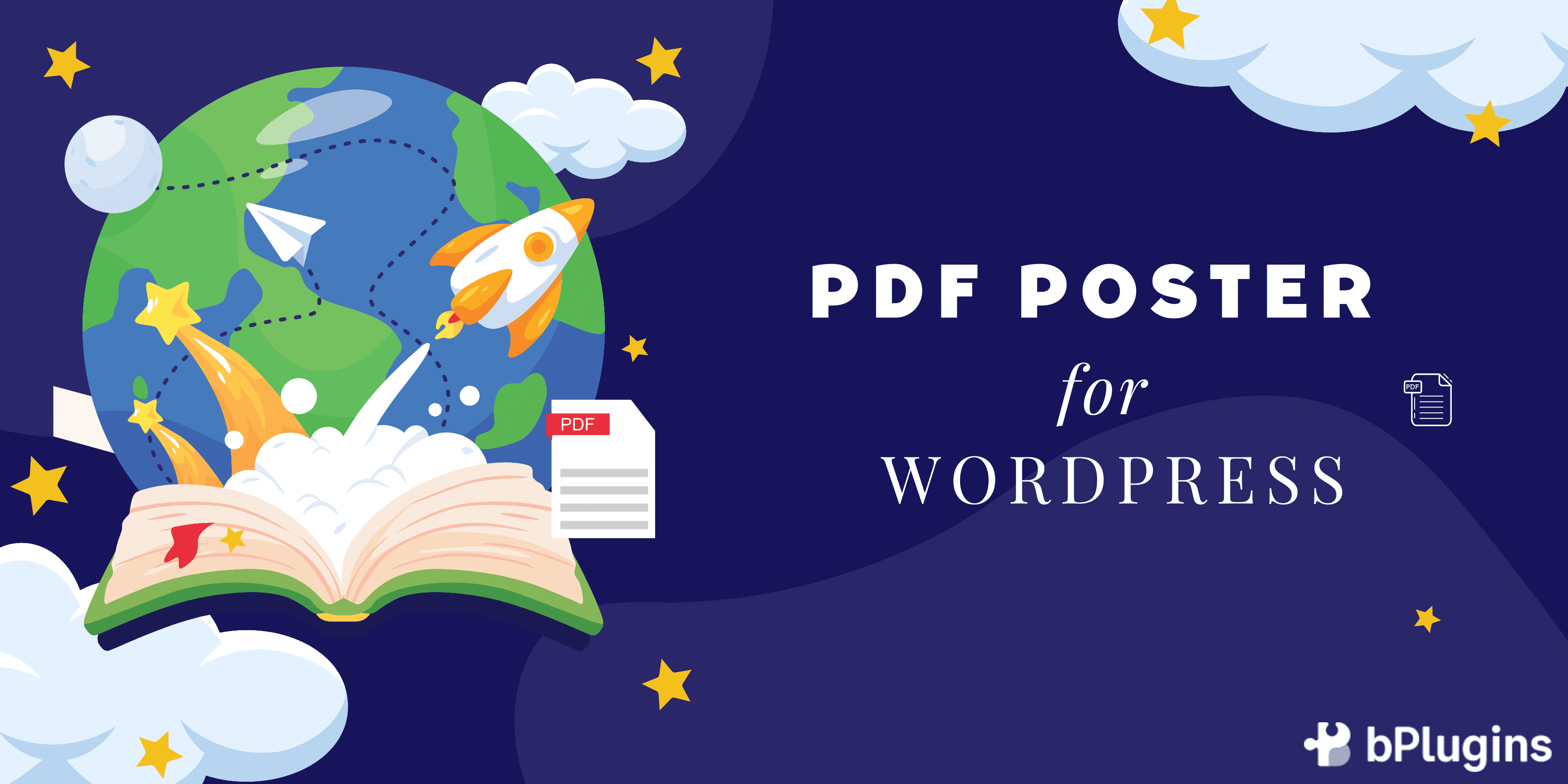 An illustration for WordPress PDF poster plugin