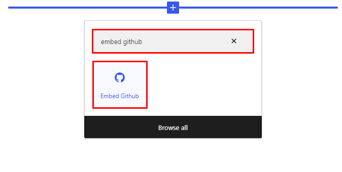 Embed Github- Add Block