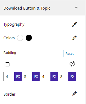 Embed Github- Btn & Topic style