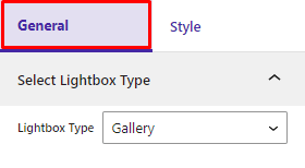 Lightbox Block- Select Lightbox Type