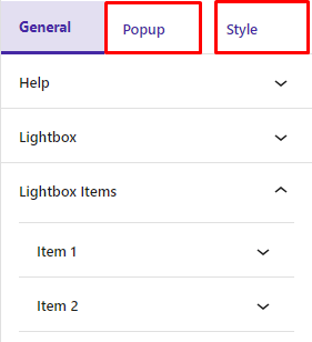 Lightbox Block 3 Tab