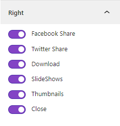Lightbox Block- Top bar Right