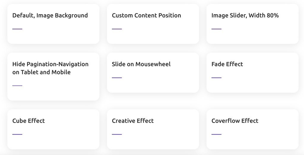 various slider option in content slider plugin for wordpress