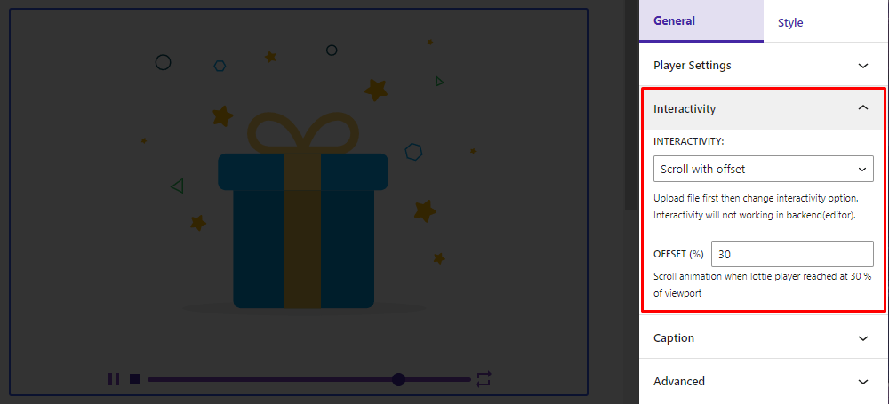 Lottie Player- General- Interactivity