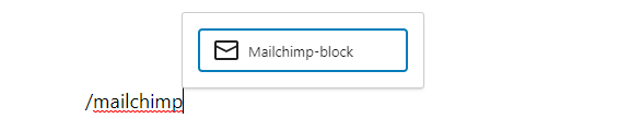 Mailchimp Block - Inline Block