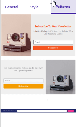 Mailchimp Block- Patterns