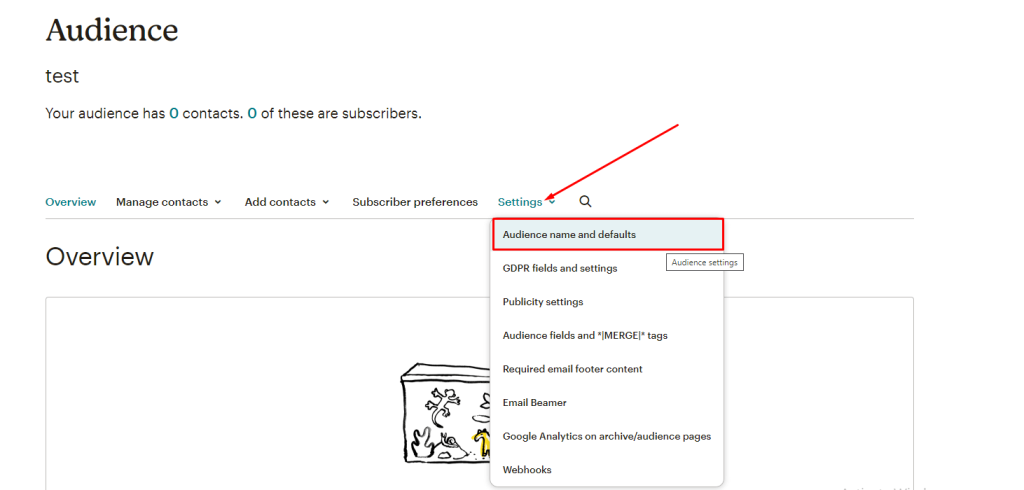 Mailchimp Block- Settings
