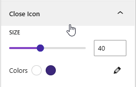 Mailchimp Block- Close Icon
