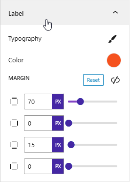Mailchimp Block- Label Style