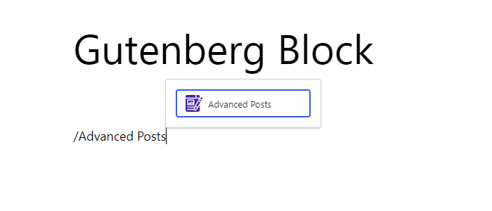 Gutenberg- Add Block From Inline Listbox