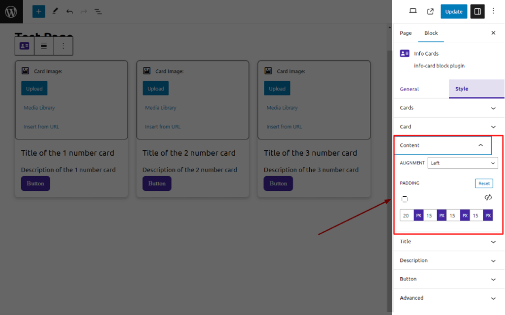 Info Cards- Style- Content