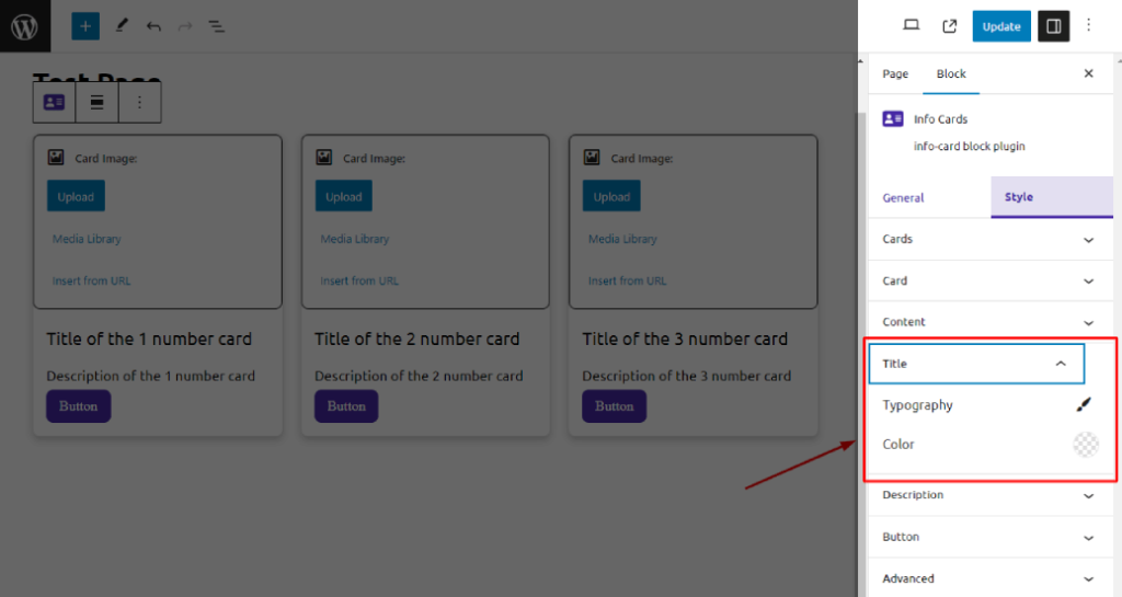 Info Cards- Style- Title