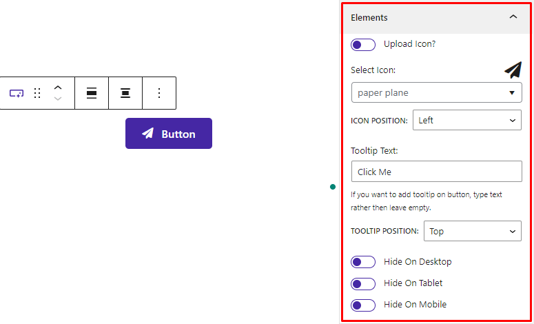 Button Block- General- Elements